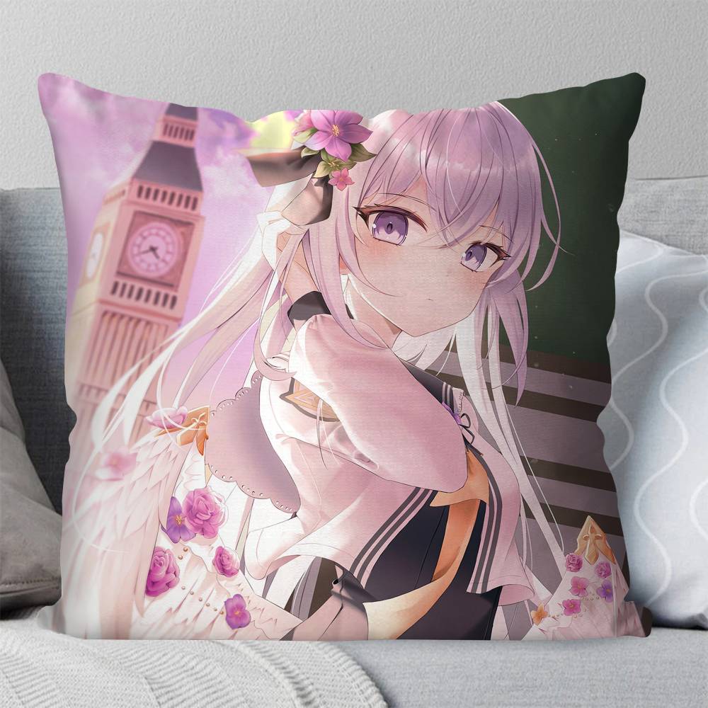 Blue Archive Shirasu Azusa Game Pillow Case Square Pillow Bedroom Sofa Leisure Comfort Cushion Car Living Room Home Decoration