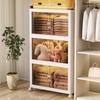 Folding Multi-Layer Storage Cabinet for Living Room - Organize Children's Clothes, Snacks, and More
