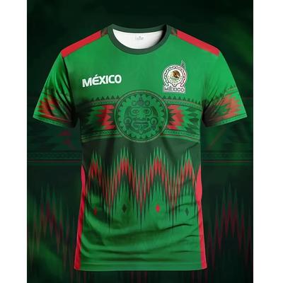 2025 Zomer Mexico Voetbalshirt Heren Dames Kleding 3D Gedrukt Sport Casual Buiten Dagelijkse Training Sneldrogende Shirts