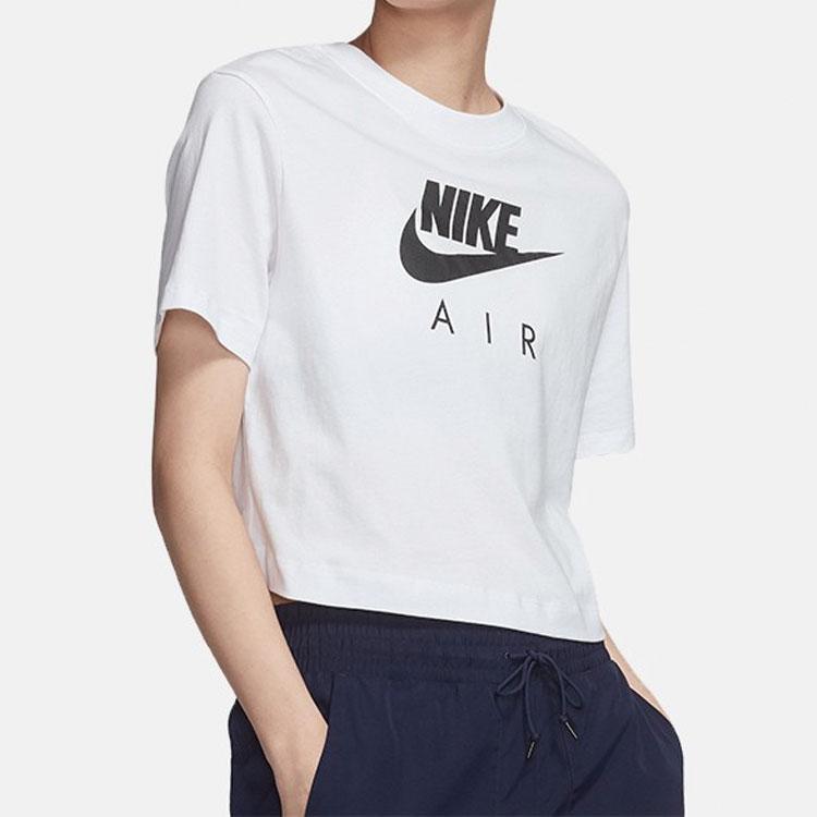 Nike Casual Loose Round Neck Short Sleeve T-Shirt Women Tops White BV4778-100