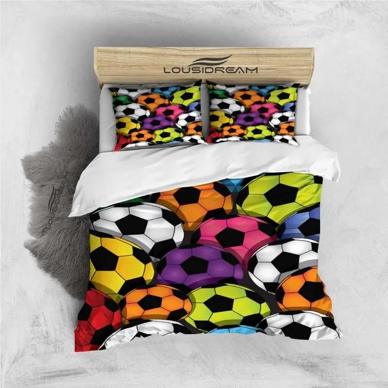 3D Football Duvet Cover Soccer/ Football Digital Print Polyester Bedding Sets Child Kids Covers Boys Bed Linen Set For Teens