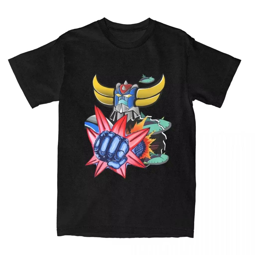 1975 Robot Grendizer T Shirt Men Women UFO Robot Goldorak Funny Pure Cotton Tee Shirt Crew Neck Short Sleeve EU Size Tshirt