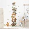 New Cartoon Cute Animals Wall Stickers for Kids Rooms Bear Rabbit Children's Sticker Wallpaper Boy Baby Nursery Room Wall Decals