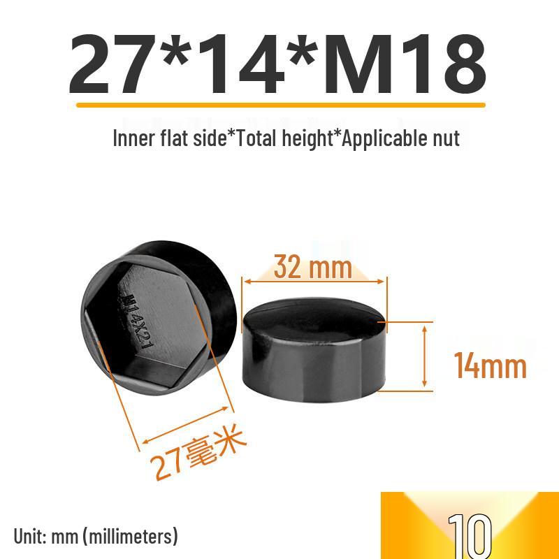 Hex Nut Protective Dust Cap for Flat Head Screws
