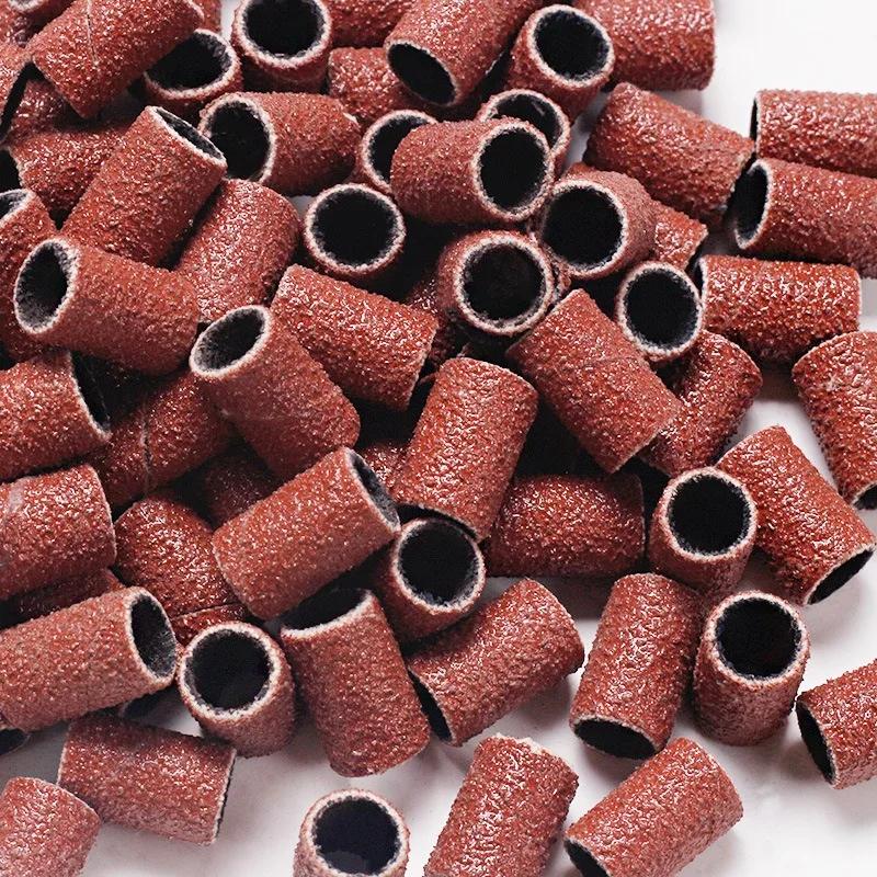 210 peças/Caixa Bandas de Lixa Para Máquina Elétrica de Manicure 180/120/80 Grãos Brocas de Lixa para Unhas Conjunto de Ferramentas para Pedicure