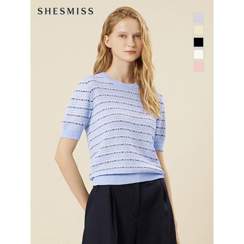 

She S miSS Weave Knit Top SSkpon21140 light blue/55