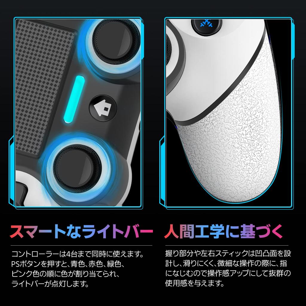 Original-PS4-Controller nur im PS4-Controller Bluetooth-Drahtlosverbindung Original-PlayStation 4-Controller Kommt mit Freak 600 mAh große Kapazität