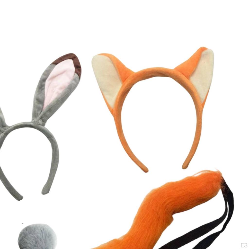 Ears and Tail Set Couple Cosplay Costume for Christmas