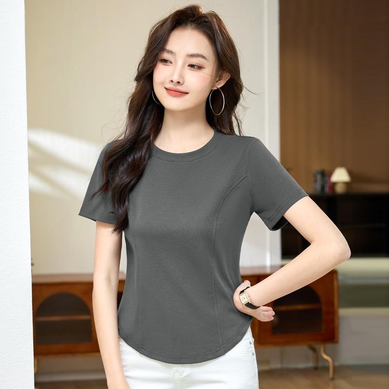 Summer Women's Slim and Thin Short-sleeved Casual Versatile Inner T-shirt