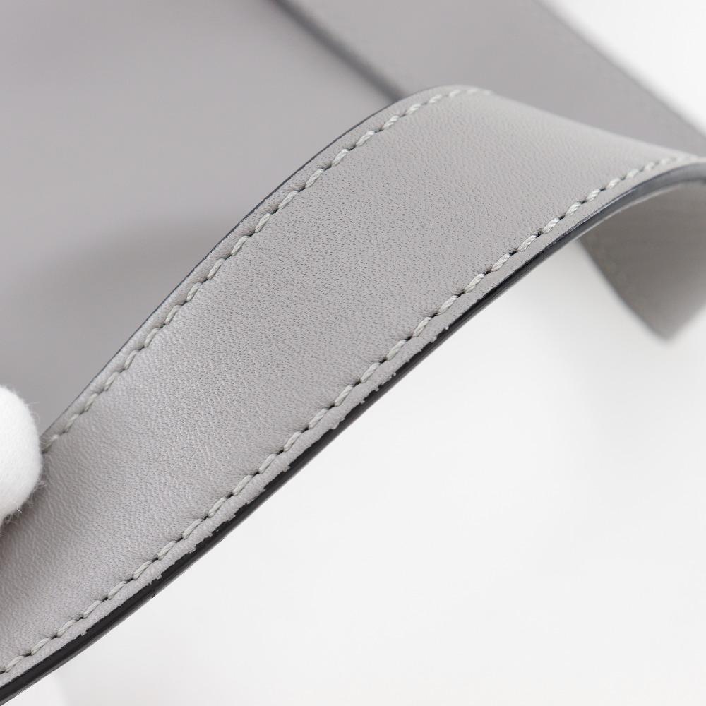 LOEWE Shopper Tote Bag anagram gray lambskin unisex Used