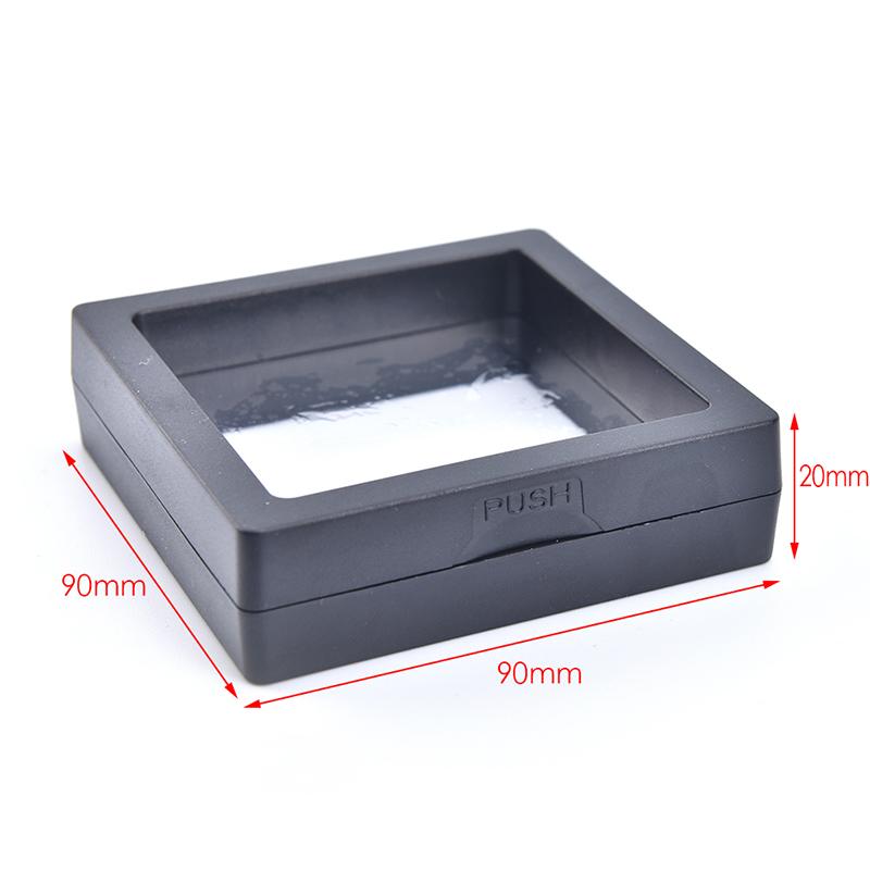Suspended Floating Display Case Earring Coin Gems Ring Jewelry Stand Holder Box