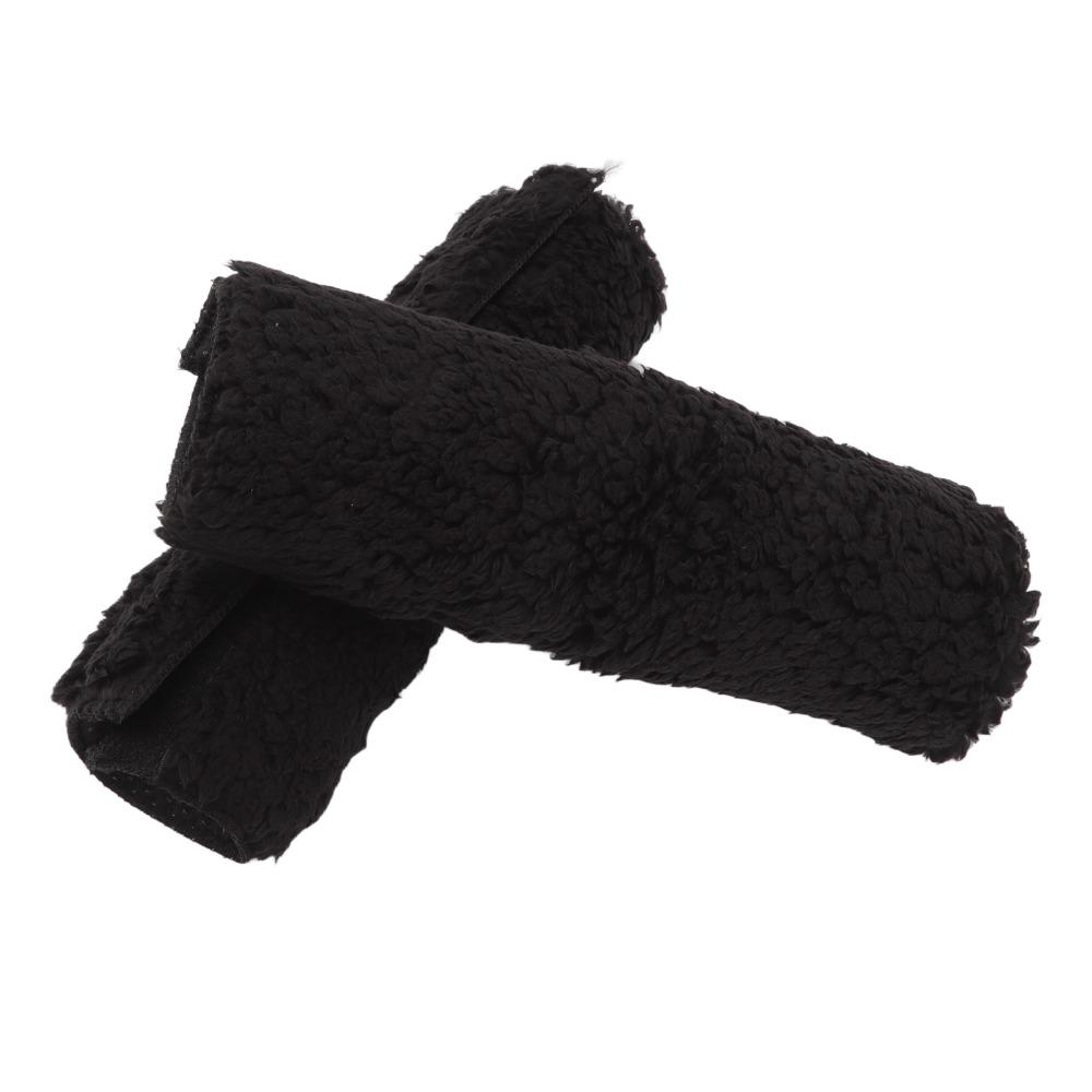 2Pcs Easy Install Sherpa Armrest Cover Thickened Warm Armrest Pad Non-Slip Seat Accessory Daily Use