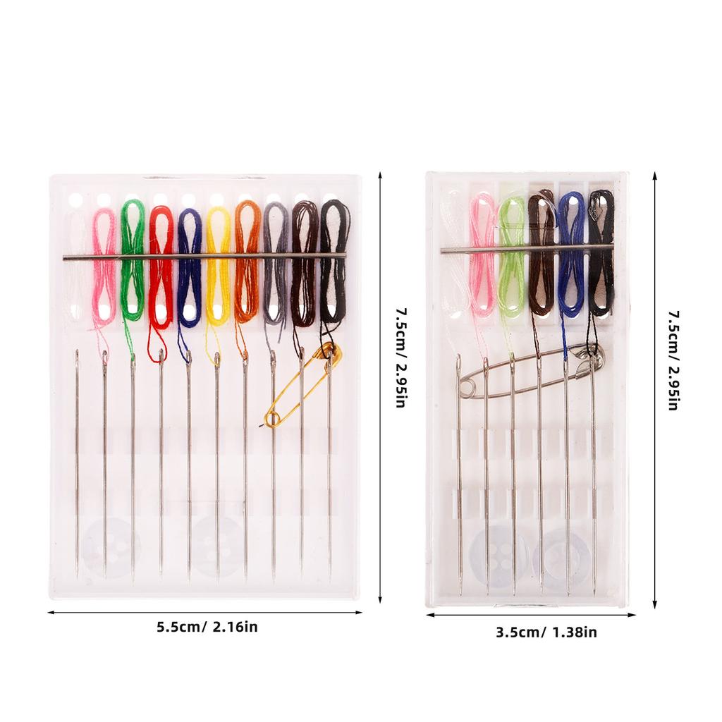 2Sets Portable Compact Lightweight Travel Sewing Kit Household Sewing Tools for Clothes Repair DIY Handicrafts Embroidery