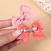 10Pcs/Set Solid Color Grosgrain Ribbon Hairpins for Kids Bows Hair Clips Boutique Handmade Headwear Girls Baby Hair Accessories