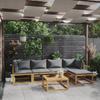 Vidaxl 6-Cz. Garden Lounge Set, Cushions, Acacia Wood