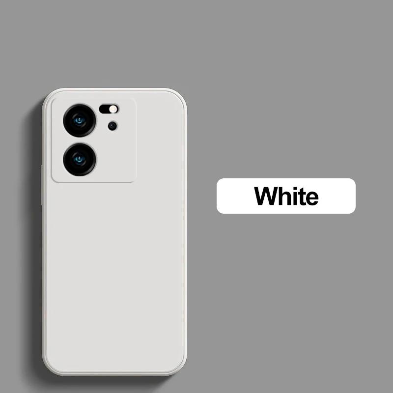 

Чехол Mi 13T Mi13T Pro, оригинальный жидкий силиконовый чехол для телефона Xiaomi Mi 13T 13 T Pro Mi13T Pro 5G, противоударный мягкий чехол For Xiaomi 13T белый