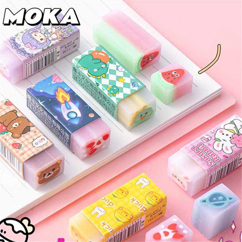 1/4/8 st söta tecknade suddgummin hållbara smörgåssuddgummin ritkul priser och brevpapper skola kontorsmaterial