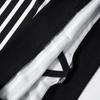 811 European-American Striped Backless Top & Slim Midi Skirt Set