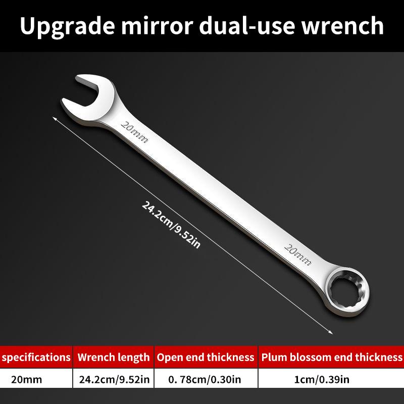 Adjustable Wrench Set, Metric Spanner, Open End & Combination Wrench for Auto & Bicycle Repair