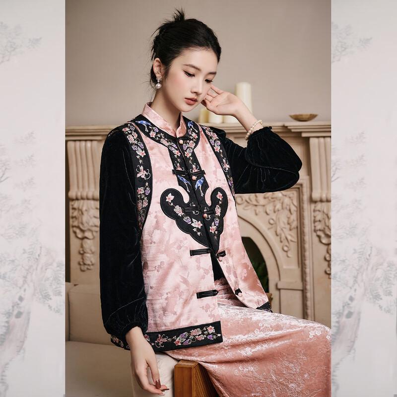 

Женский жаккардовый жилет с вышивкой JK&JS L