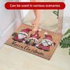 Christmas Carpet Cartoon Dwarf Door Mat Red Santa Claus Floor Mat Holiday Decoration Indoor and Outdoor Foot Mat Absorbent Mat