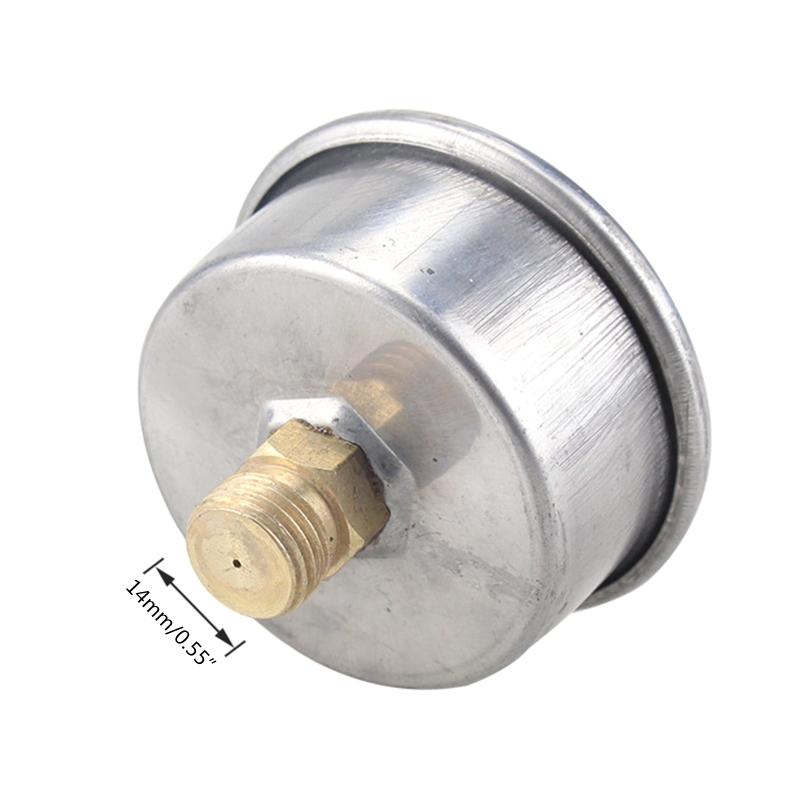 High Pressure Gauge with 14mm Outer Thread Metal Pressure Gauge Anti-knock Pressure Gauge Measuring Range 0-16 MPa