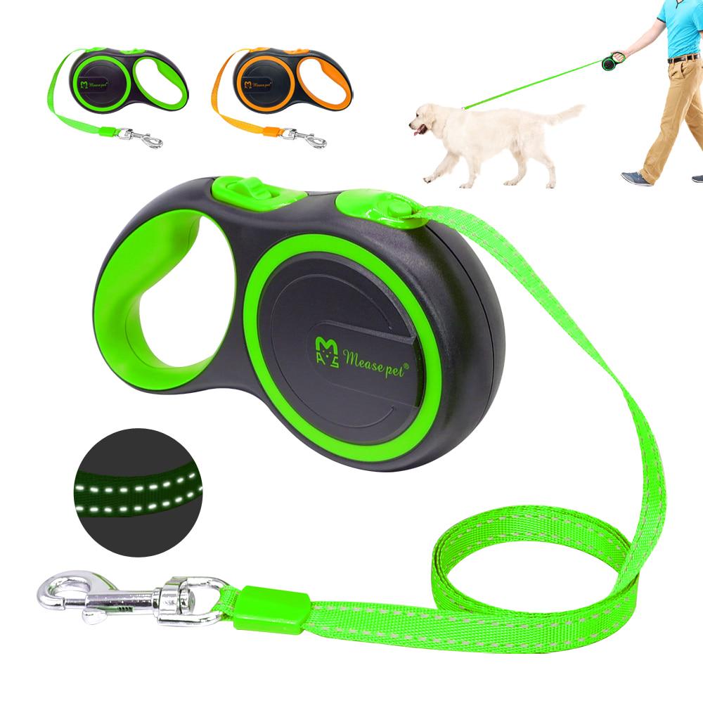 Buy 16ft Retractable Dog Leash Extending Reflective Dogs Leashes Austomatic Puppy Walking Leads