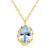 Lala Christie Aquamarine Necklace in 18K Gold Women's 0.2ct (lp56-0025-yg)