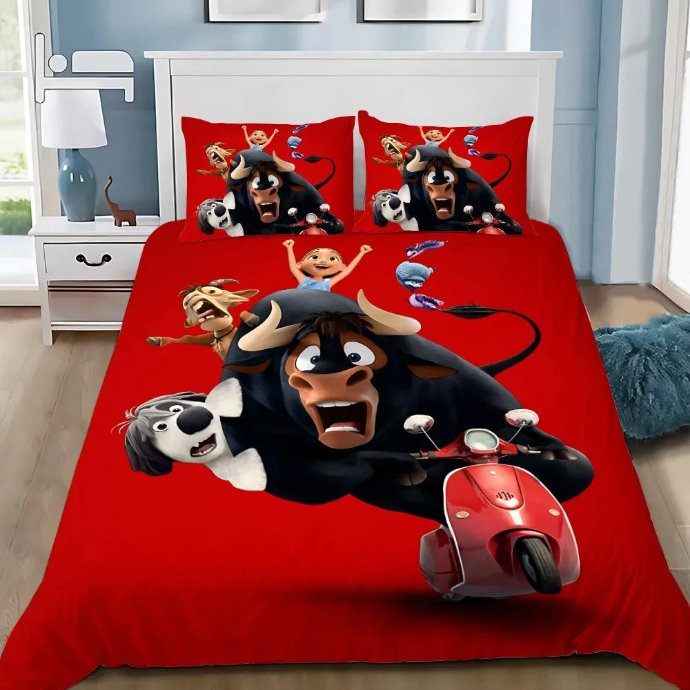 Exquisite 3D F-Ferdinand Wallpaper Cartoon Bull Digital Printing Bedding Set Duvet Cover Comforter Bed Girl Boys Gift