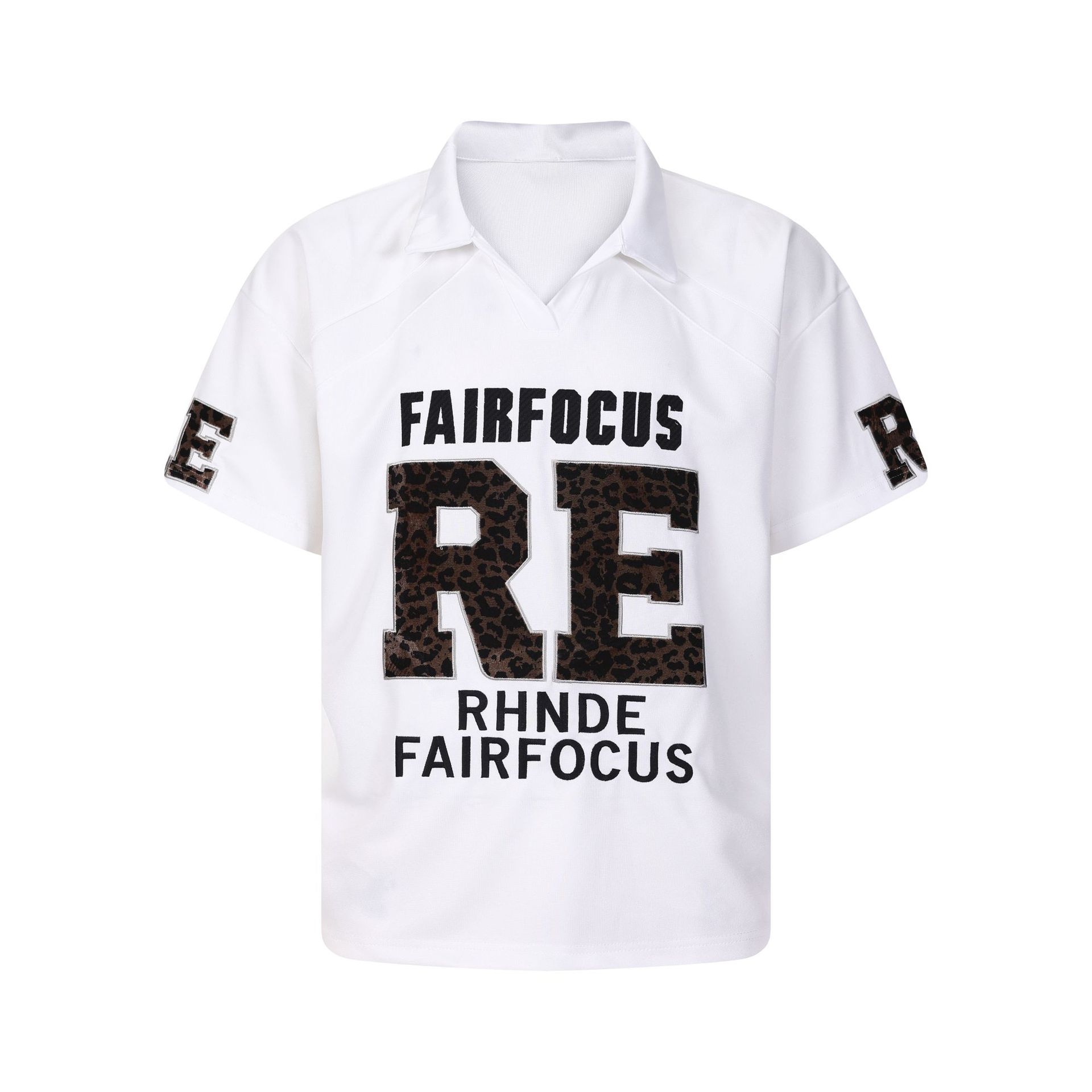 American retro jersey wind sports T-shirt summer lapel polo shirt tee locomotive short sleeve men S белый