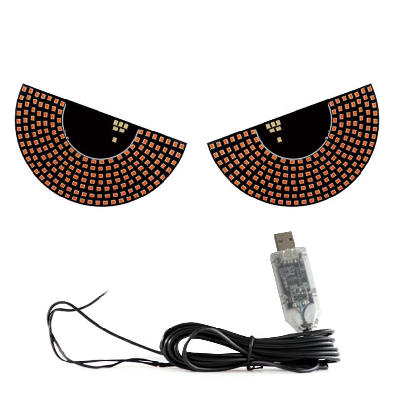 

Цветной автомобильный световой аксессуар Лампа «Дьявольский глаз» с гибким экраном Привлекательный светодиодный дисплей для автомобиля АБС для украшения автомобиля