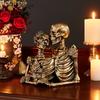 Creative Resin Couple Skeleton Model Sculpture Ornaments Living Room Bedroom Foyer Tabletop Halloween Decoration Accessories