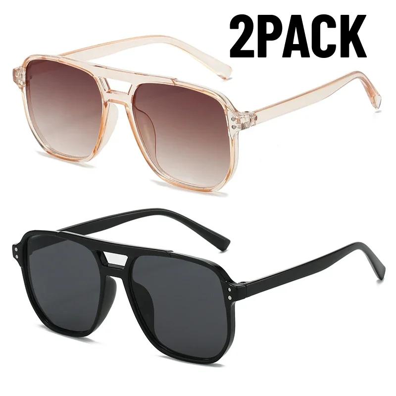 2PACK Vintage Square Sunglasses Woman Retro Brand Mirror Sun Glasses Fashion Black Orange Candy Colors Oculos De Sol Feminino