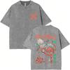 Washed Vintage Anime My Hero Academia Midoriya Izuku and Bakugou Katsuki Merch T Shirt Men Women Casual Retro Oversized Tshirts