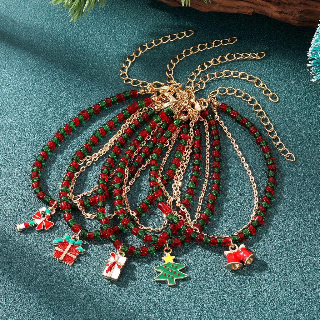 European and American Christmas Bell Bracelet Set - High-end Gift Box Edition