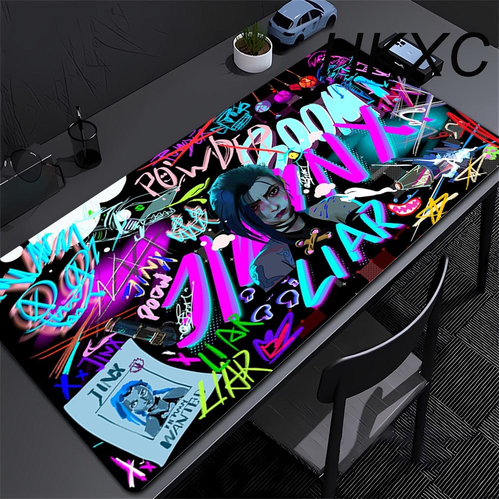 Mouse Pad Gamer Arcane Desk Mat Large Mousepad Gamer Accessories PC Computer Keyboard Deskmat League of Legends Jinx Rubber Mat