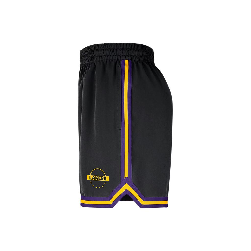 Nike Los Angeles Lakers Logo Elastic Waist Mid Rise Casual Shorts Men shorts HM7380-010