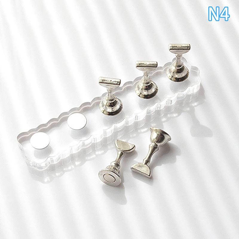 

Magnetic Nail Display False Nail Tip Practice Stand Acrylic Base Holder Nail Art Showing Display For Art Salon Diy & Practice as the picture