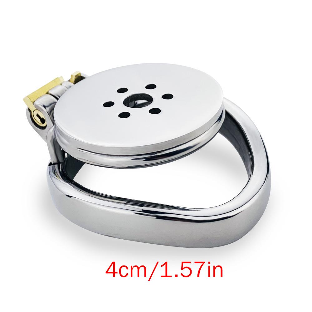 Disc Flat CB Lock Metal Chaste Device Adult Sex Toys Penis Cage Cock Ring Slave Urethral Chastity BDSM