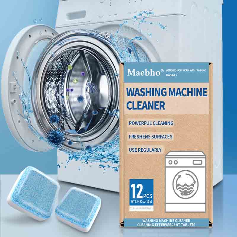 12 Pieces Of Washing Machine Cleaning Tablets Effervescent Tablets To Remove Stains Mild And Non-Irritating Remove Odors