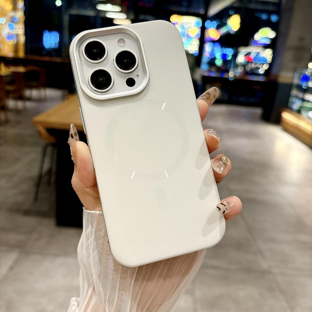 Premium Magnetische Kabellose Lade Metallrahmen Hülle für iPhone 17 Pro Max