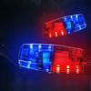 LED Red Blue Caution Emergency Police Light Flashing USB Rechargeable Shoulder Lamp Shoulder Warning Safety Torch Bike Tail Lamp