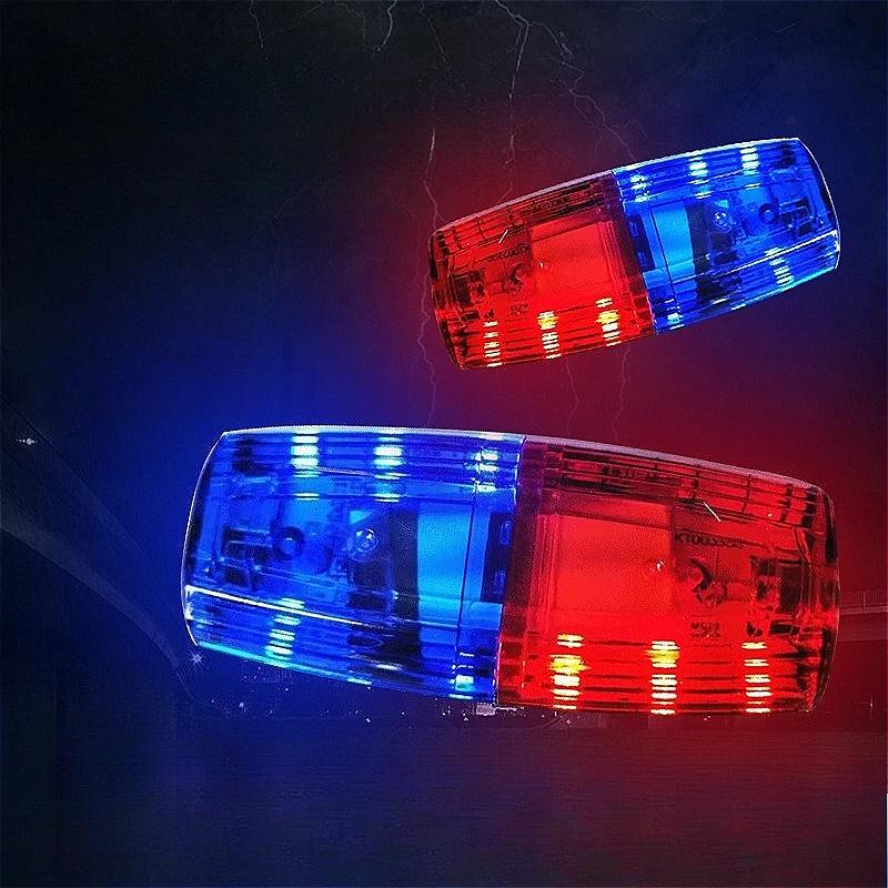 LED Red Blue Caution Emergency Police Light Flashing USB Rechargeable Shoulder Lamp Shoulder Warning Safety Torch Bike Tail Lamp