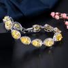 5 Colors Bangle Jewelry Cubic Zirconia Tear Drop CZ Stone Bracelet Women Fashion Water Drop Tennis Bracelet for Bridal Wedding