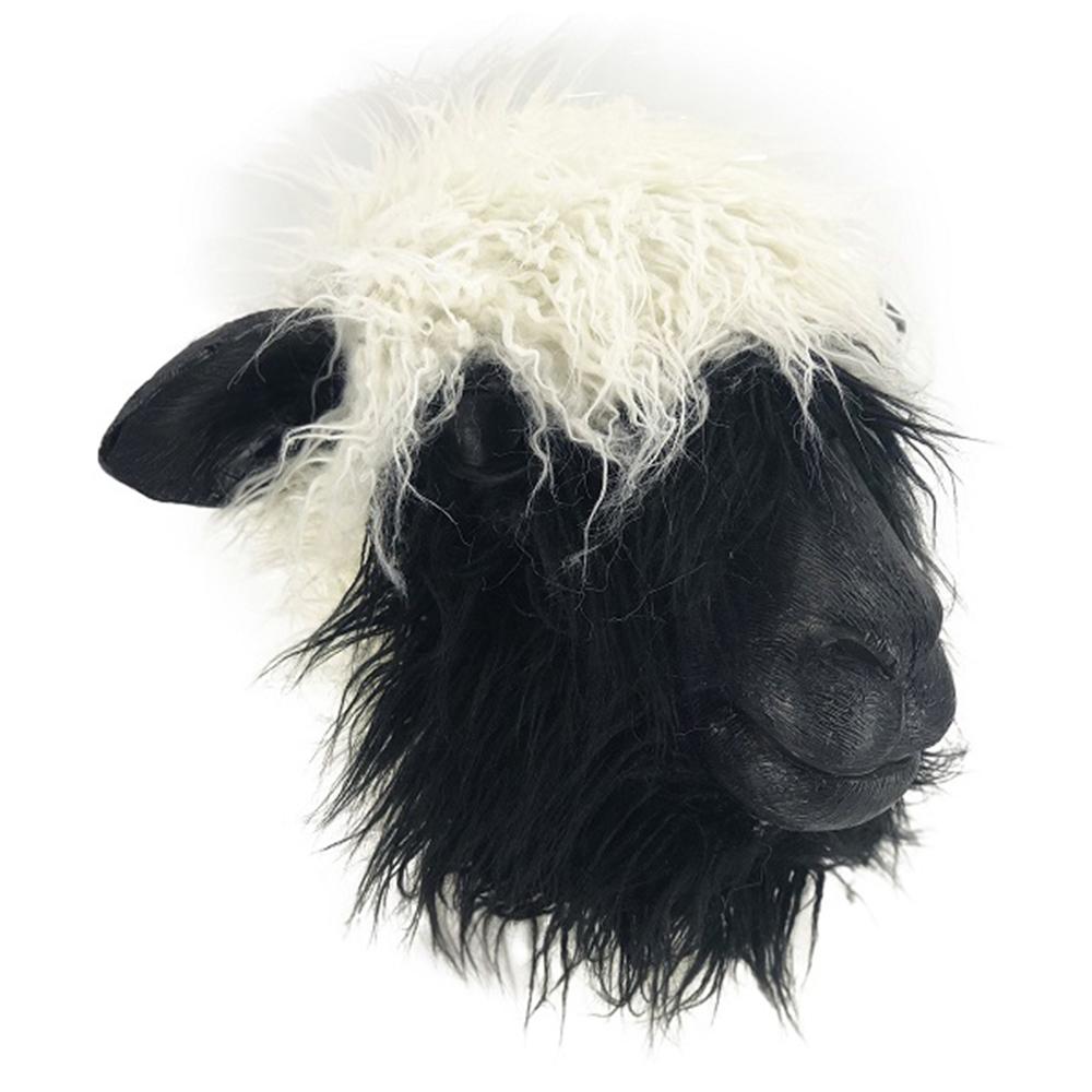 Sheep Mask Farm Lamb Ram Animal Latex Fancy Dress Up Halloween Adult Costume Mask