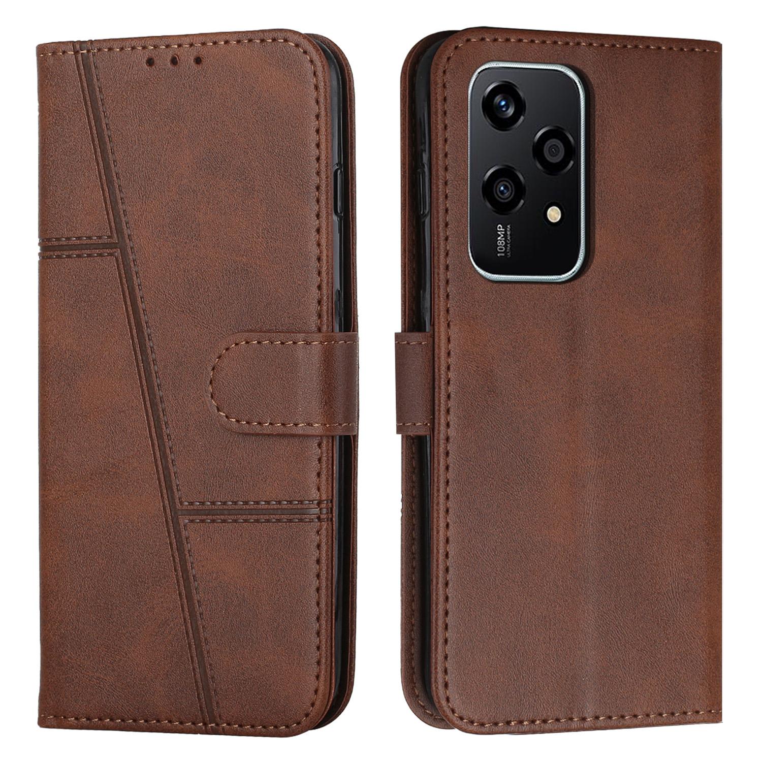 

For Honor 200 Lite Case Leather Stand Protective Phone Cover Brown