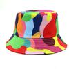 Bucket Skull Print Hat Colorful Fisherman Hat Outdoor Sports Sunshade Adult Hat