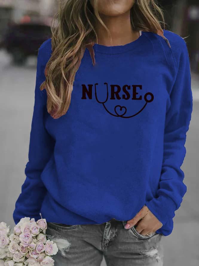 Women's Printed Round-Neck Hoodies