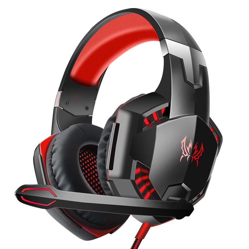 

Игровые наушники, игровые гарнитуры, басовые стереонакладные наушники, микрофон для ноутбука, проводная гарнитура для компьютера PS4 Xbox красный