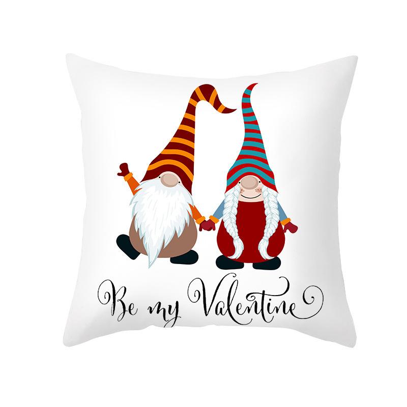 Red Cartoon Love Valentine's Day Home Pillow Car Waist Support Cushion Sofa Cushion Pillow Cover